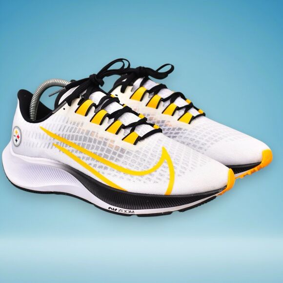 Nike Mens Air Zoom Pegasus 37 Pittsburgh Steelers Black Yellow CZ5463-100 Size 8